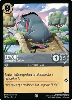 Disney Lorcana Into the Inklands - 172 Eeyore, Overstuffed - Common Non Foil - Image 1