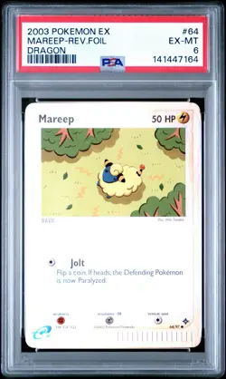 Mareep 64/97 PSA 6 Reverse Holo Ex Dragon Pokemon Card 🔥🔥 - Image 2
