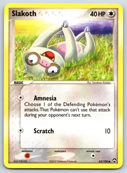 Slakoth - EX Power Keepers 63/108 Vintage Tomokazu Komiya Pokemon TCG Card LP - Image 1