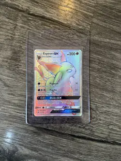 Pokemon TCG Sun & Moon Espeon GX Rainbow Secret Rare Card 152/149 - Image 1