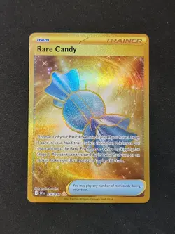Pokemon TCG Scarlet & Violet - Gold Secret Rare Candy - Card 256/198, NM - Image 1
