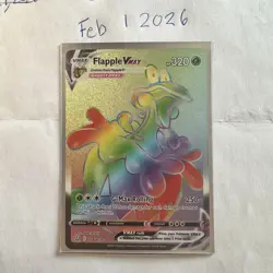 Pokemon Flapple VMAX 164/163 Swsh05: Battle Styles Secret Rainbow Rare Holo Card - Image 1