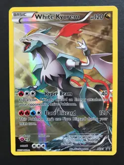 White Kyurem XY81 XY PROMO RARE HOLO Pokemon Card FULL ART Shiny Near Mint - Image 1