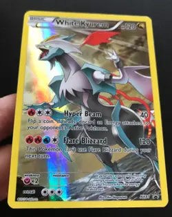 White Kyurem XY81 XY PROMO RARE HOLO Pokemon Card FULL ART Shiny Near Mint - Image 3