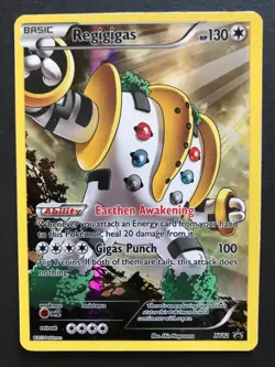 Regigigas XY82 XY PROMO RARE HOLO Pokemon Card FULL ART Shiny Near Mint - Image 1