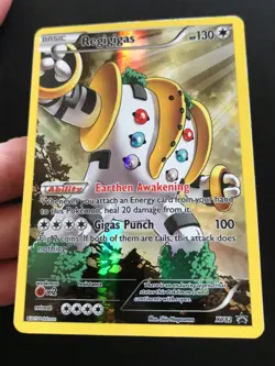 Regigigas XY82 XY PROMO RARE HOLO Pokemon Card FULL ART Shiny Near Mint - Image 3