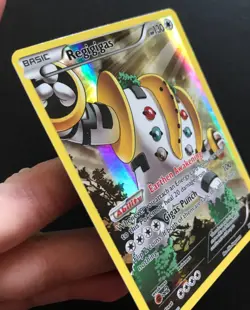 Regigigas XY82 XY PROMO RARE HOLO Pokemon Card FULL ART Shiny Near Mint - Image 5