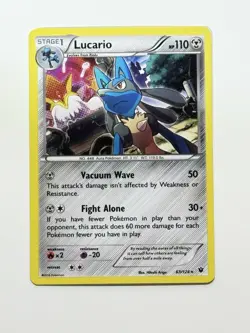 Lucario 63/124 Holo Pokemon Fates Collide English Lightly Played LP - Image 3