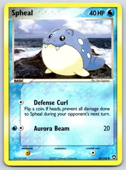 Spheal - EX Power Keepers 65/108 Vintage Ken Sugimori Pokemon TCG Card LP - Image 1