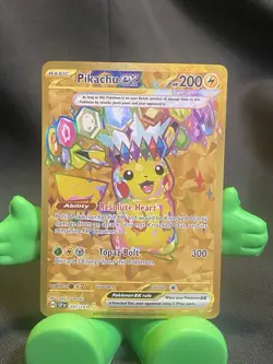 Pikachu EX Sv08 Surging Sparks Hyper Rare Full Art Holo 247/191 Pokemon Card - Image 1