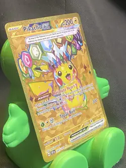 Pikachu EX Sv08 Surging Sparks Hyper Rare Full Art Holo 247/191 Pokemon Card - Image 3