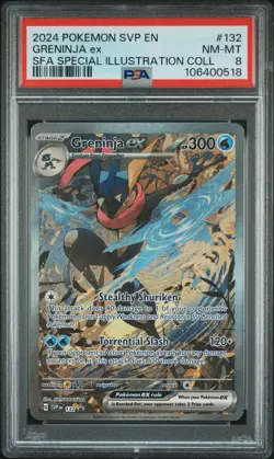 2024 Pokemon SVP en Greninja EX #132 SFA Special Illustration PSA 8 NM - Image 1