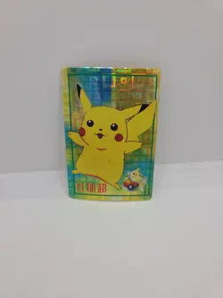 Pikachu Sticker Pokemon Vending Machine Holo prism Nintendo 1998 Bandai Vintage - Image 1