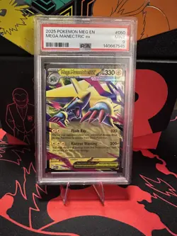 2025 Pokemon Mega Evolution MEG EN Manectric ex Double Rare #050/132 PSA 9 - Image 1