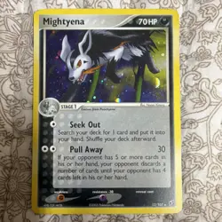 Pokemon TCG Mightyena EX Deoxys 12/107 Holo Rare 2005 Nintendo English - Image 1