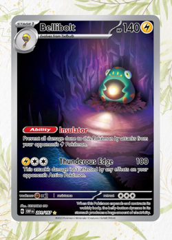 Pokemon TCG Bellibolt 201/197 SV03: Obsidian Flames Full Art Nintendo 2023 NM - Image 1
