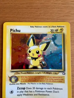 Pokemon TCG Pichu #12 [NM] Gym Heroes Holo Rare Near Mint Excellent Condition - Image 3