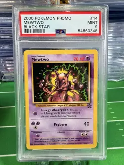 Pokemon 2000 Promo Black Star 14 Mewtwo Action Figure PSA 9 - Image 1