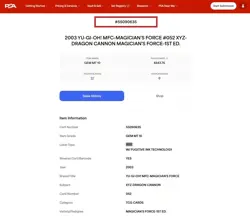 YUGIOH XYZ Dragon-Cannon MFC-052 Ultra Rare 1st Edition GEM MINT PSA 10 English - Image 3