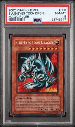 PSA 8 Blue-Eyes Toon Dragon MRL-000 Magic Ruler-Unlimited Edition Unlimited - Image 1