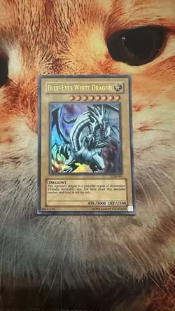 Blue-Eyes White Dragon LOB-001 Ultra Rare Near Mint Condition - Image 1