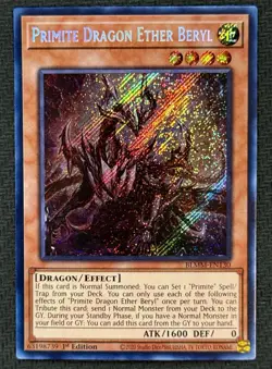 Yu-gi-oh! Primite Dragon Ether Beryl - BLMM-EN130 - Secret Rare 1st Edition - Image 1