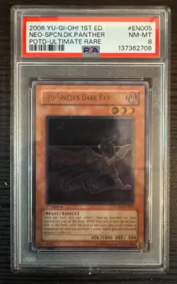 Yu-Gi-Oh! TCG Neo-Spacian Dark Panther POTD-EN005 1st Edition Ultimate PSA 8 - Image 1
