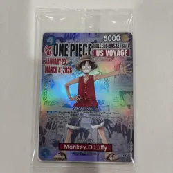 One Piece Promotion Card - Monkey.D.Luffy (055) SEALED College Basketball US NEW - Image 1
