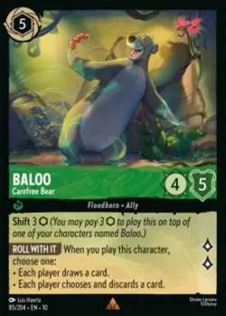1x Baloo-Carefree Bear 85/204 Whispers in the Well Non-Foil Disney Lorcana - Image 1