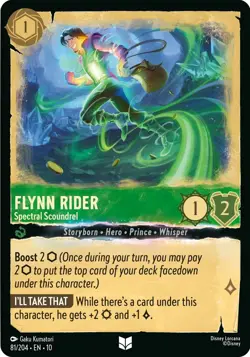 Flynn Rider Spectral Scoundrel 81/204 Whispers in the Well Disney Lorcana - Image 1