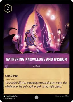 Disney Lorcana ​Gathering Knowledge and Wisdom 62/204 Non Foil Shimmering Skies - Image 1