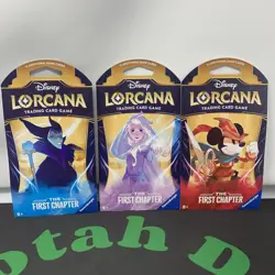 Disney Lorcana Booster Blister TCG The First Chapter Sealed Lot Set of 3 Packs - Image 1