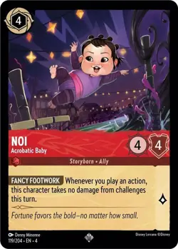 Noi - Acrobatic Baby 119/204 Super Rare Ursula's Return Disney Lorcana - Image 1