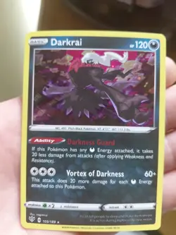 Pokemon Darkrai Cosmo Holo Darkness Ablaze 105/189 TCG Card - Image 1