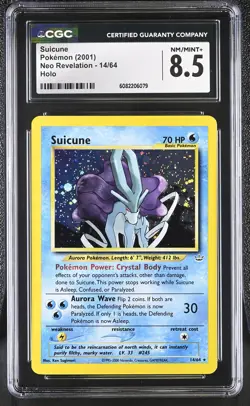CGC 8.5 Suicune 2001 Neo Revelation 14/64 Holo Pokemon Card - Image 1
