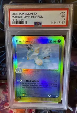 Marshtomp 36/97 PSA 7 NM Reverse Holo Ex Dragon Pokemon Card 🔥🔥 - Image 1