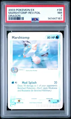 Marshtomp 36/97 PSA 7 NM Reverse Holo Ex Dragon Pokemon Card 🔥🔥 - Image 2