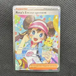 Pokemon TCG Rosa's Encouragement Trainer Supporter Rare Foil Card 123/088 - Image 1