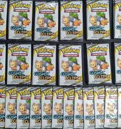 (137) Pokemon 3 Card Sample Packs - (48) Unified Minds - (89) Cosmic Eclipse - Image 1