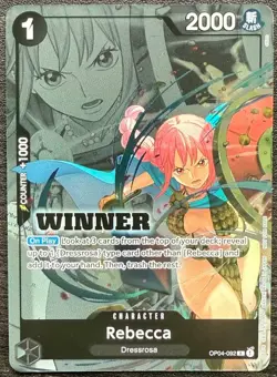 Rebecca (Winner Pack 2025 Vol.2) OP04-092 One Piece Promotion Cards Foil - Image 1