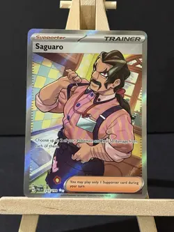 Pokemon TCG Saguaro Paldea Evolved Holo Ultra Rare Full Art Card 255/193 - Image 1