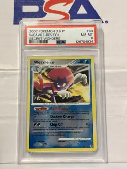 Weavile Reverse Holo Secret Wonders 2007 Rare Pokemon Card - Image 1