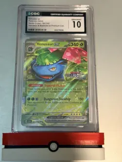 Pokemon TCG Venusaur ex 001/142 2024 Stellar Crown Stamped Promo Card - Image 1