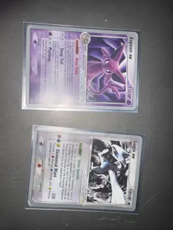 Pokemon 2005 World Championships Lucia Ex And Espeon Ex Damaged Cards - Image 1