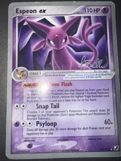Pokemon 2005 World Championships Lucia Ex And Espeon Ex Damaged Cards - Image 2