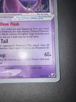 Pokemon 2005 World Championships Lucia Ex And Espeon Ex Damaged Cards - Image 4