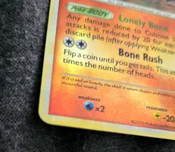Cubone 60/102 Pokemon TCG Card Vintage Reverse Holo - MP - Image 2