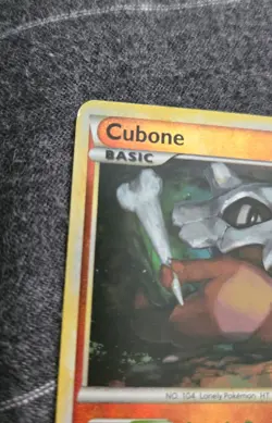 Cubone 60/102 Pokemon TCG Card Vintage Reverse Holo - MP - Image 3