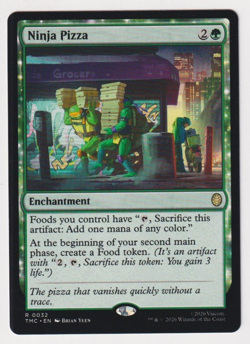 Ninja Pizza Commander TMNT TMC 0032 R Rare Regular NM MTG Magic - Image 1