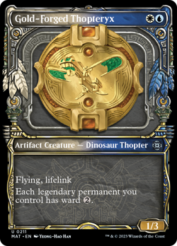 Gold-Forged Thopteryx SHOWCASE HALO FOIL, March of the Machine Aftermath - Image 1